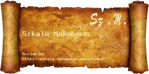 Szkala Makabeus névjegykártya